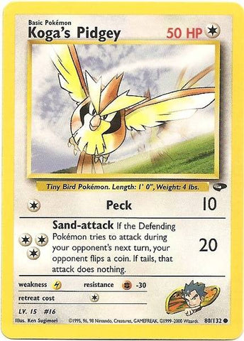 Koga's Pidgey (80/132) [Gym Challenge Unlimited] - The Mythic Store | 24h Order Processing