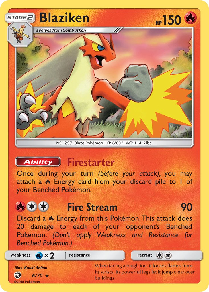 Blaziken (6/70) (Theme Deck Exclusive) [Sun & Moon: Dragon Majesty] - The Mythic Store | 24h Order Processing
