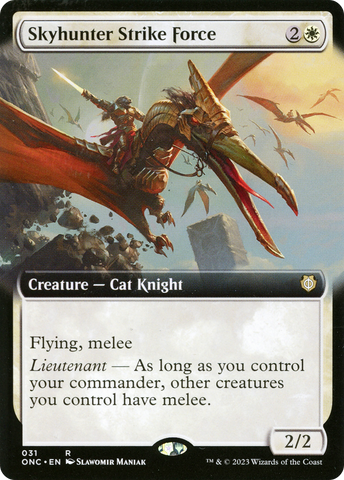 Skyhunter Strike Force (Extended Art) [Phyrexia: All Will Be One Commander] - The Mythic Store | 24h Order Processing