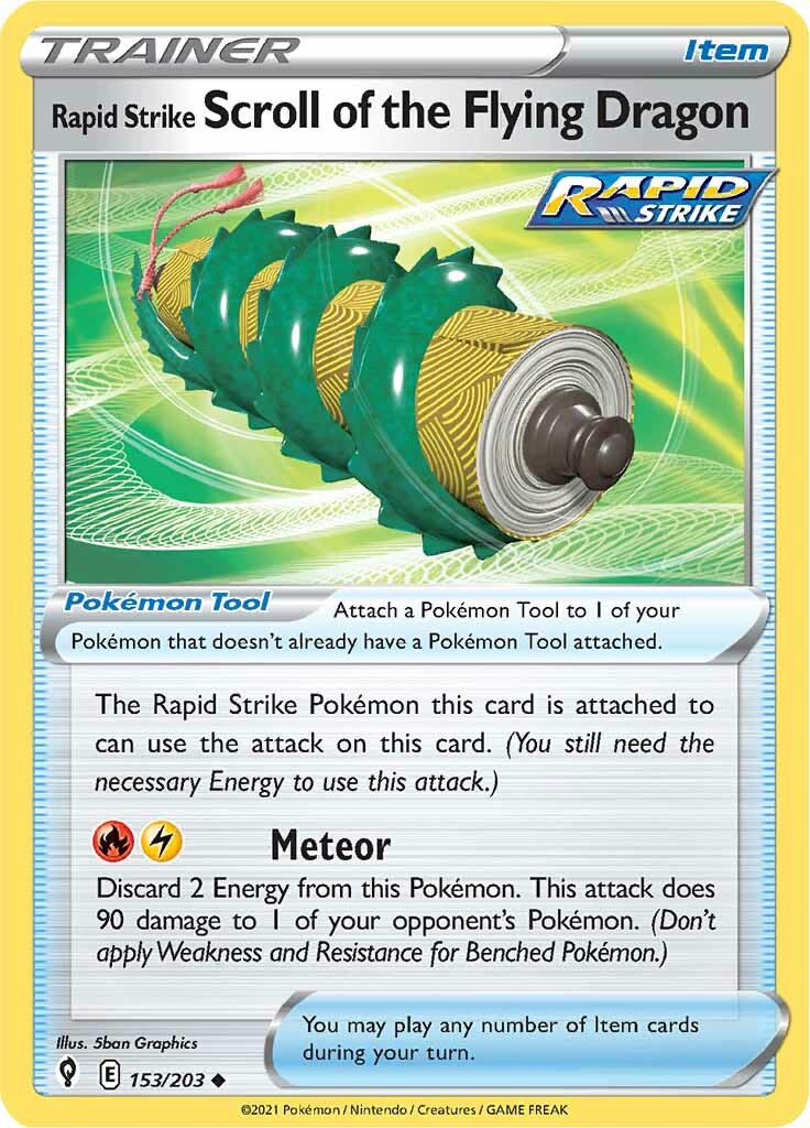 Rapid Strike Scroll of the Flying Dragon (153/203) [Sword & Shield: Evolving Skies] - The Mythic Store | 24h Order Processing