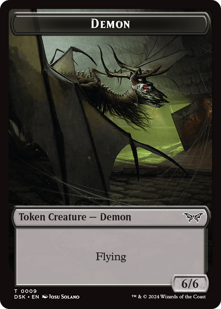 Demon // Manifest Double-Sided Token [Duskmourn: House of Horror Tokens] - The Mythic Store | 24h Order Processing