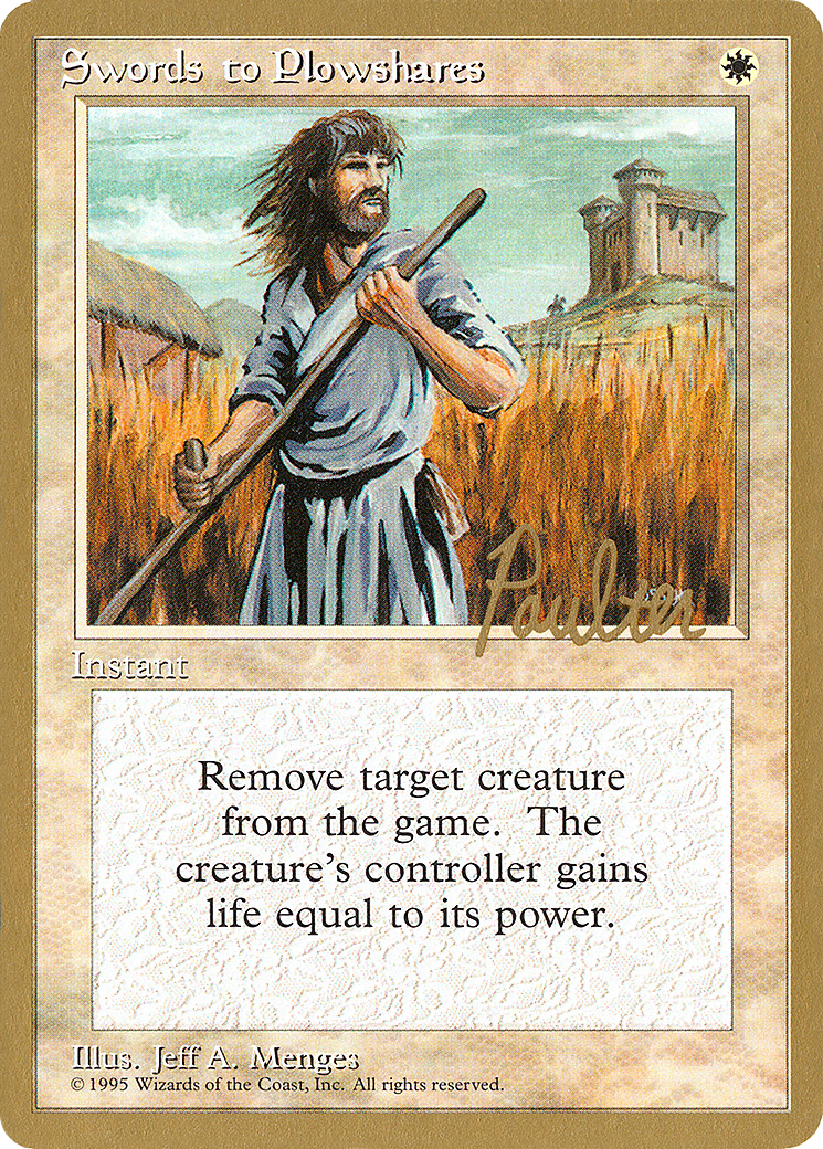 Swords to Plowshares (Preston Poulter) [Pro Tour Collector Set] - The Mythic Store | 24h Order Processing