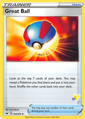 Great Ball (164/202) (Pikachu Stamp #29) [Battle Academy 2022] - The Mythic Store | 24h Order Processing