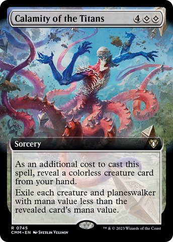 Calamity of the Titans (Extended Art) [Commander Masters] - The Mythic Store | 24h Order Processing
