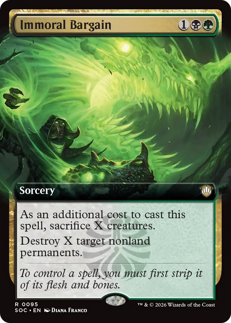 Immoral Bargain (Extended Art) [Secrets of Strixhaven Commander] - The Mythic Store | 24h Order Processing