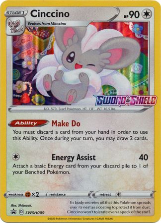 Cinccino (SWSH009) (Prerelease Promo) [Sword & Shield: Black Star Promos] - The Mythic Store | 24h Order Processing