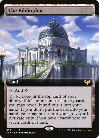 The Biblioplex (Extended Art) [Strixhaven: School of Mages] - The Mythic Store | 24h Order Processing