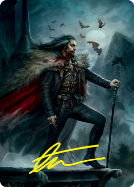 Dracula, Blood Immortal Art Card (Gold-Stamped Signature) [Innistrad: Crimson Vow Art Series] - The Mythic Store | 24h Order Processing
