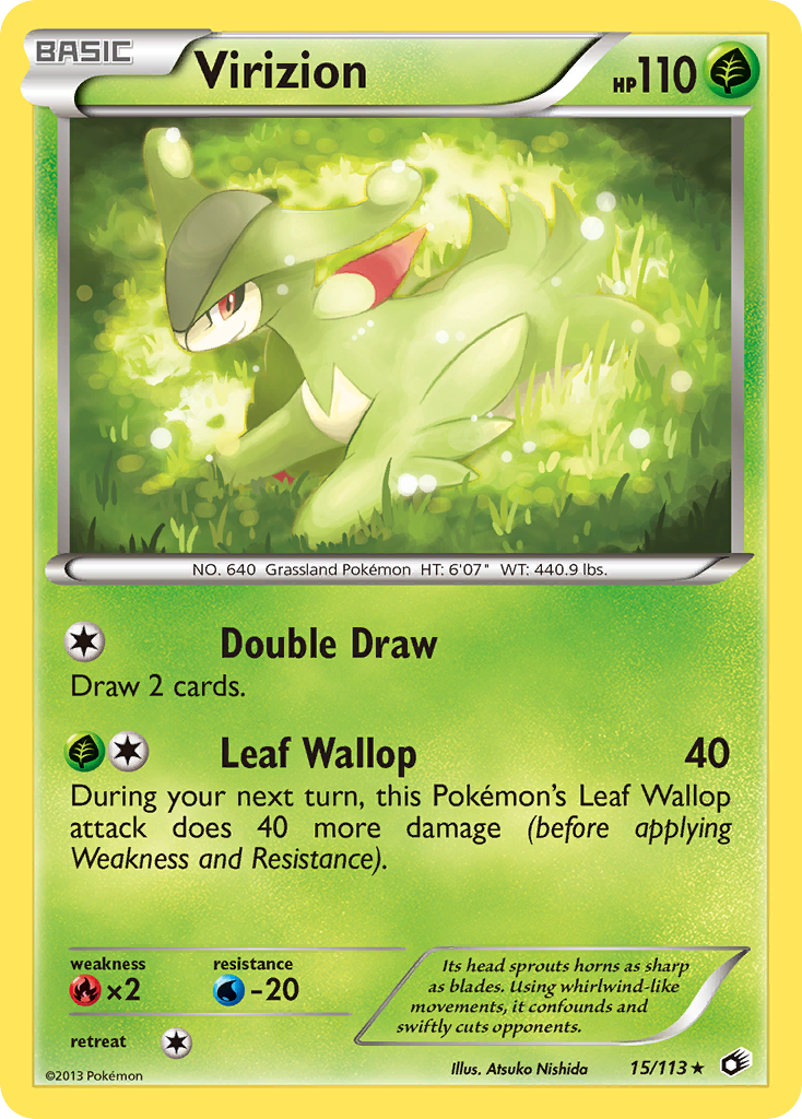 Virizion (15/113) (Theme Deck Exclusive) [Black & White: Legendary Treasures] - The Mythic Store | 24h Order Processing