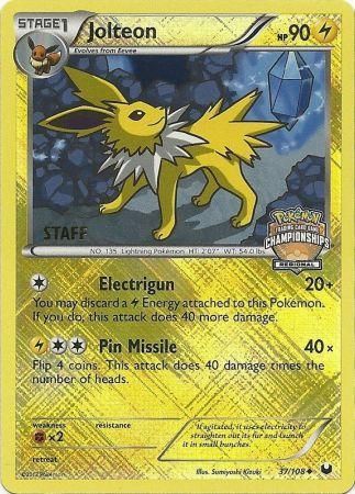 Jolteon (37/108) (Regional Championship 2013 Promo Staff) [Black & White: Dark Explorers] - The Mythic Store | 24h Order Processing