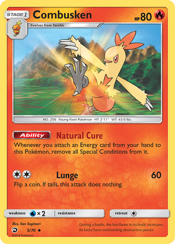 Combusken (5/70) [Sun & Moon: Dragon Majesty] - The Mythic Store | 24h Order Processing