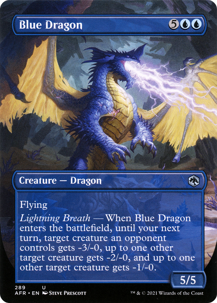 Blue Dragon (Borderless Alternate Art) [Dungeons & Dragons: Adventures in the Forgotten Realms] - The Mythic Store | 24h Order Processing