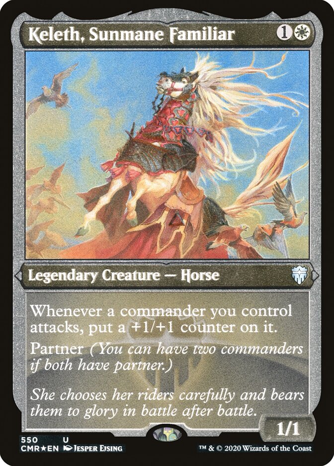 Keleth, Sunmane Familiar (Etched) [Commander Legends] - The Mythic Store | 24h Order Processing
