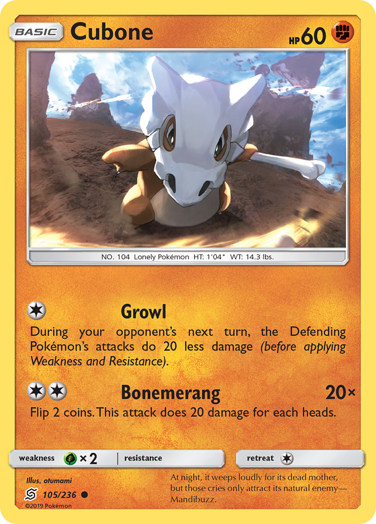 Cubone (105/236) [Sun & Moon: Unified Minds] - The Mythic Store | 24h Order Processing