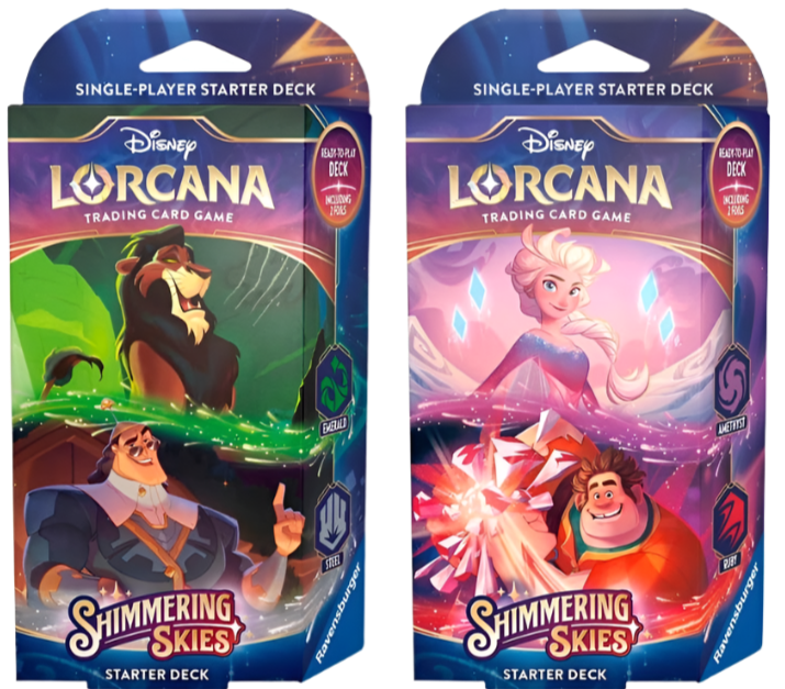 Disney Lorcana: Shimmering Skies - Starter Decks (Set of 2) - The Mythic Store | 24h Order Processing