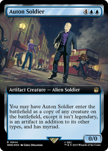 Auton Soldier (Extended Art) (Surge Foil) [Doctor Who] - The Mythic Store | 24h Order Processing