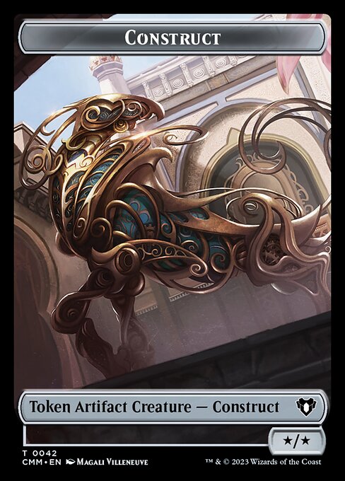 Zombie (0019) // Construct (0042) Double-Sided Token [Commander Masters Tokens] - The Mythic Store | 24h Order Processing