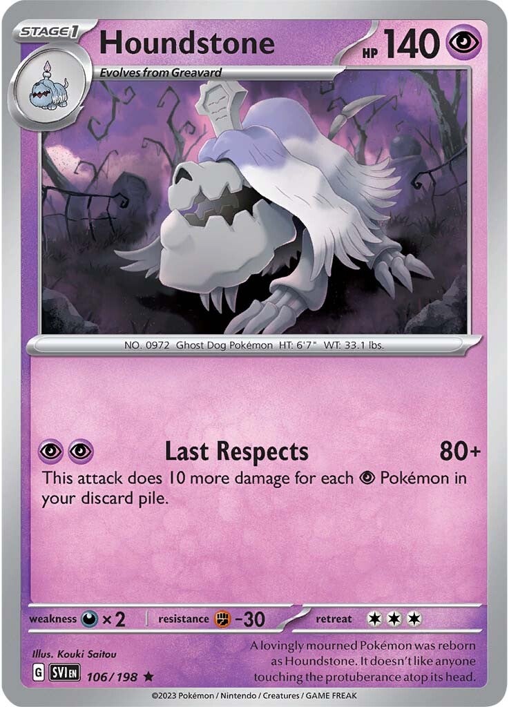 Houndstone (106/198) [Scarlet & Violet: Base Set] - The Mythic Store | 24h Order Processing