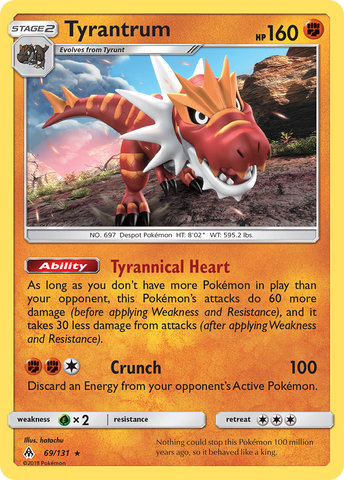 Tyrantrum (69/131) [Sun & Moon: Forbidden Light] - The Mythic Store | 24h Order Processing
