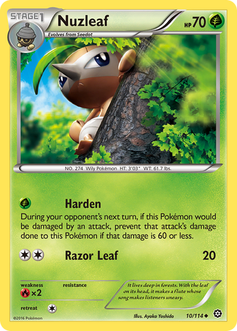 Nuzleaf (10/114) [XY: Steam Siege] - The Mythic Store | 24h Order Processing