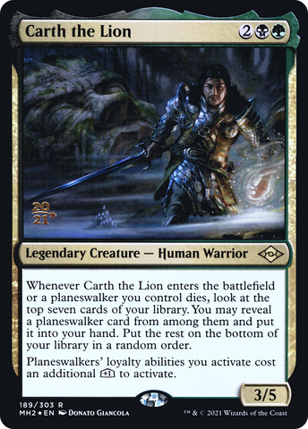 Carth the Lion [Modern Horizons 2 Prerelease Promos] - The Mythic Store | 24h Order Processing
