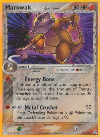 Marowak (10/113) (Delta Species) [EX: Delta Species] - The Mythic Store | 24h Order Processing