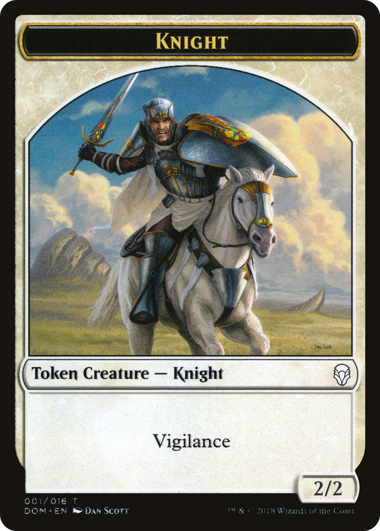 Knight Token (001/016) [Dominaria Tokens] - The Mythic Store | 24h Order Processing