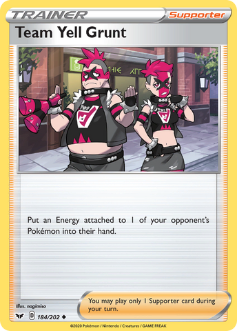 Team Yell Grunt (184/202) [Sword & Shield: Base Set] - The Mythic Store | 24h Order Processing