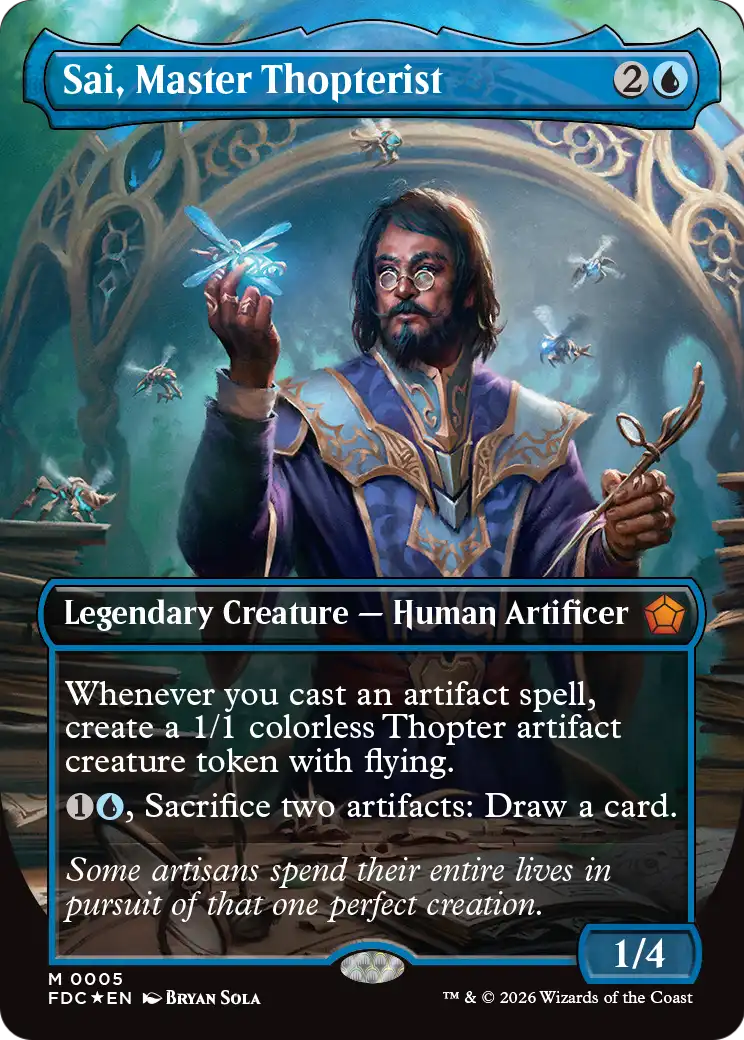 Sai, Master Thopterist (Borderless) [Foundations Commander] - The Mythic Store | 24h Order Processing