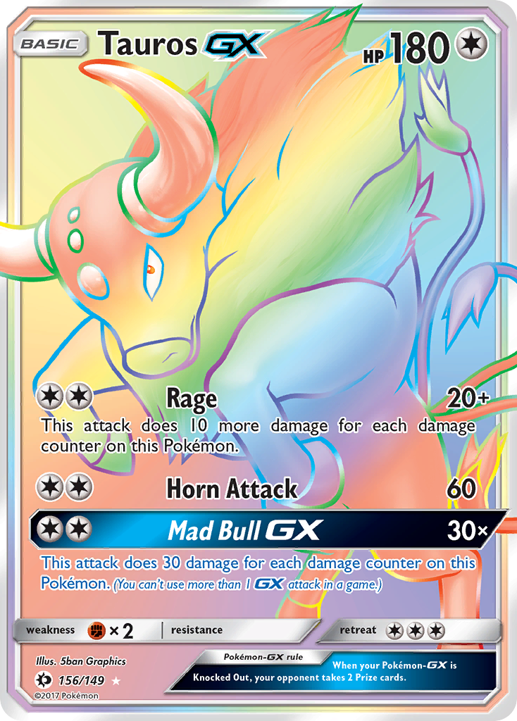 Tauros GX (156/149) [Sun & Moon: Base Set] - The Mythic Store | 24h Order Processing