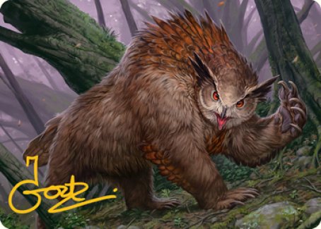 Owlbear Art Card (Gold-Stamped Signature) [Dungeons & Dragons: Adventures in the Forgotten Realms Art Series] - The Mythic Store | 24h Order Processing
