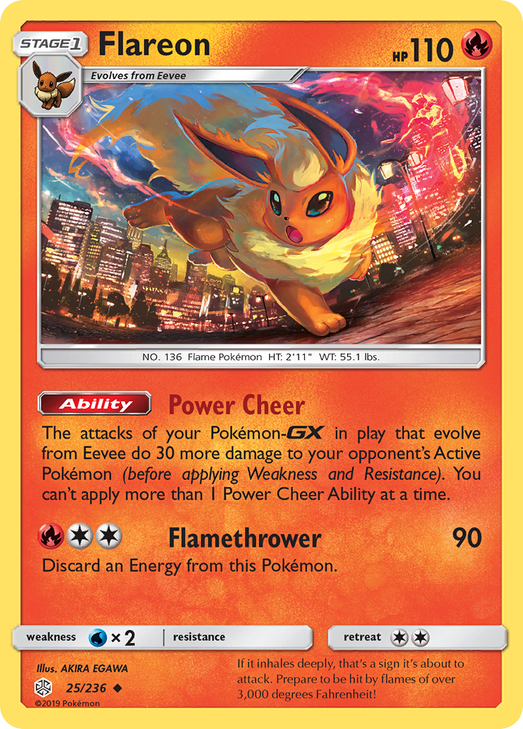 Flareon (25/236) [Sun & Moon: Cosmic Eclipse] - The Mythic Store | 24h Order Processing