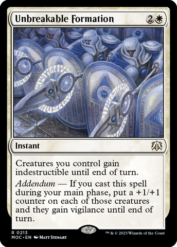 Unbreakable Formation [March of the Machine Commander] - The Mythic Store | 24h Order Processing