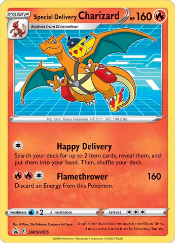 Special Delivery Charizard (SWSH075) [Sword & Shield: Black Star Promos] - The Mythic Store | 24h Order Processing