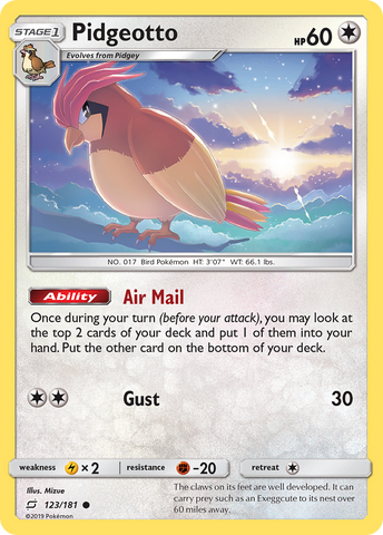 Pidgeotto (123/181) [Sun & Moon: Team Up] - The Mythic Store | 24h Order Processing