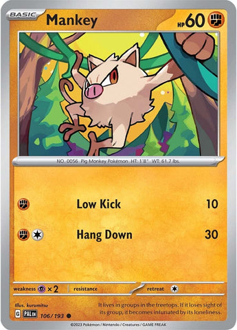 Mankey (106/193) [Scarlet & Violet: Paldea Evolved] - The Mythic Store | 24h Order Processing