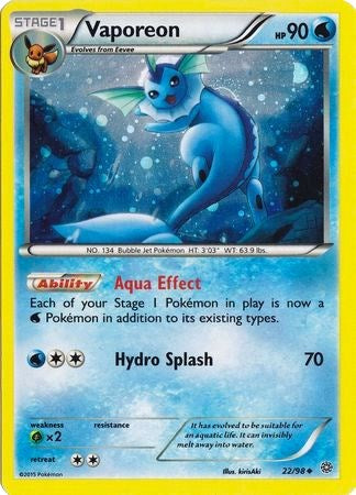 Vaporeon (22/98) (Cosmos Holo) [XY: Ancient Origins] - The Mythic Store | 24h Order Processing