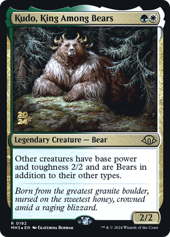 Kudo, King Among Bears [Modern Horizons 3 Prerelease Promos] - The Mythic Store | 24h Order Processing