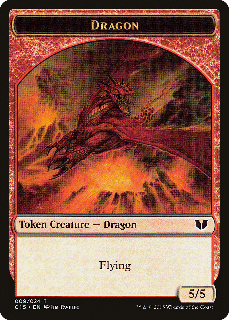Dragon // Dragon Double-Sided Token [Commander 2015 Tokens] - The Mythic Store | 24h Order Processing