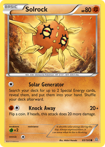Solrock (83/160) [XY: Primal Clash] - The Mythic Store | 24h Order Processing