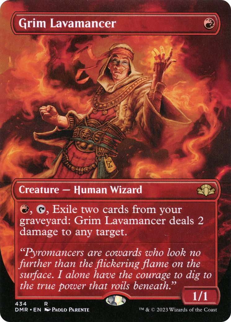 Grim Lavamancer (Borderless Alternate Art) [Dominaria Remastered] - The Mythic Store | 24h Order Processing