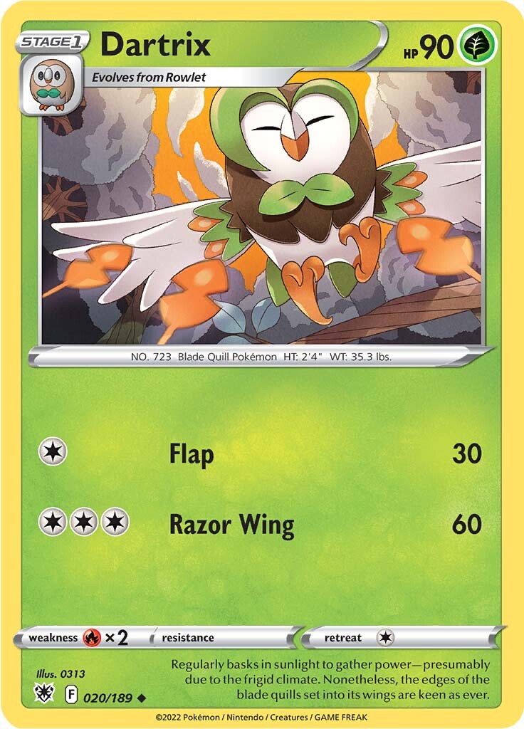 Dartrix (020/189) [Sword & Shield: Astral Radiance] - The Mythic Store | 24h Order Processing