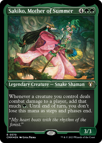 Sakiko, Mother of Summer (Foil Etched) [Commander Masters] - The Mythic Store | 24h Order Processing