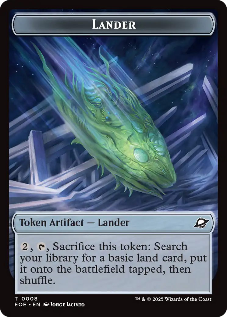 Human Soldier // Lander (0008) Double-Sided Token [Edge of Eternities Tokens] - The Mythic Store | 24h Order Processing
