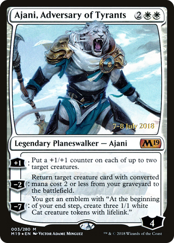 Ajani, Adversary of Tyrants [Core Set 2019 Prerelease Promos] - The Mythic Store | 24h Order Processing