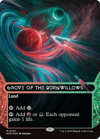 Grove of the Burnwillows (0107) (Borderless) (Galaxy Foil) [Edge of Eternities: Stellar Sights] - The Mythic Store | 24h Order Processing