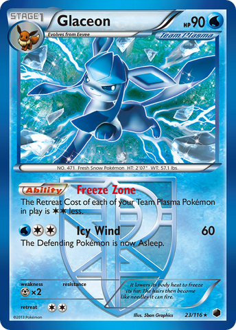 Glaceon (23/116) [Black & White: Plasma Freeze] - The Mythic Store | 24h Order Processing