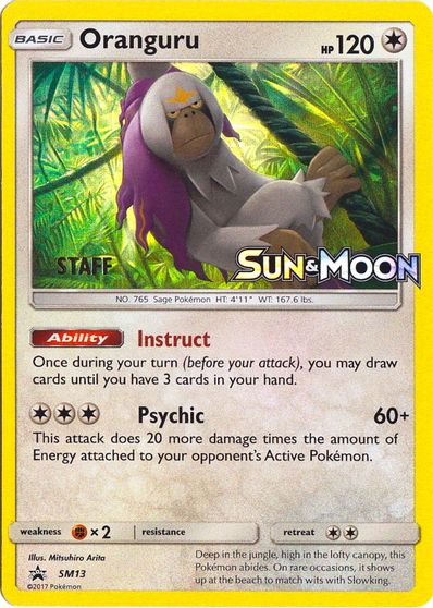 Oranguru (SM13) (Staff Prerelease Promo) [Sun & Moon: Black Star Promos] - The Mythic Store | 24h Order Processing