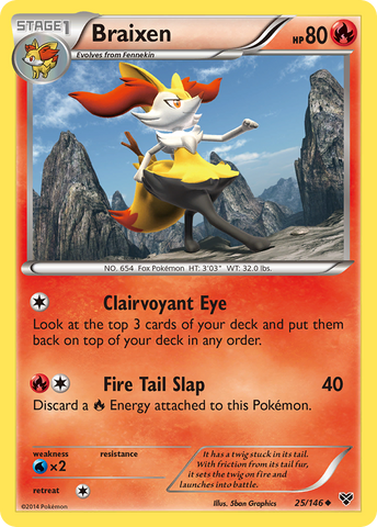 Braixen (25/146) [XY: Base Set] - The Mythic Store | 24h Order Processing