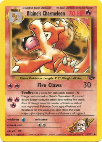 Blaine's Charmeleon (31/132) [Gym Challenge Unlimited] - The Mythic Store | 24h Order Processing